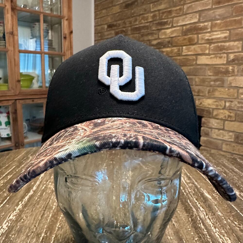 No Rivals Oklahoma Sooners Trailblazer Camo Adjustable Snapback Cap Hat Black